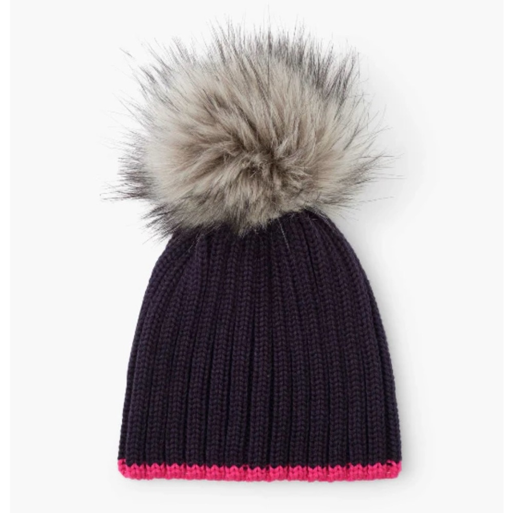 HATLEY Kids Navy Pom Pom Winter Hat Beanie